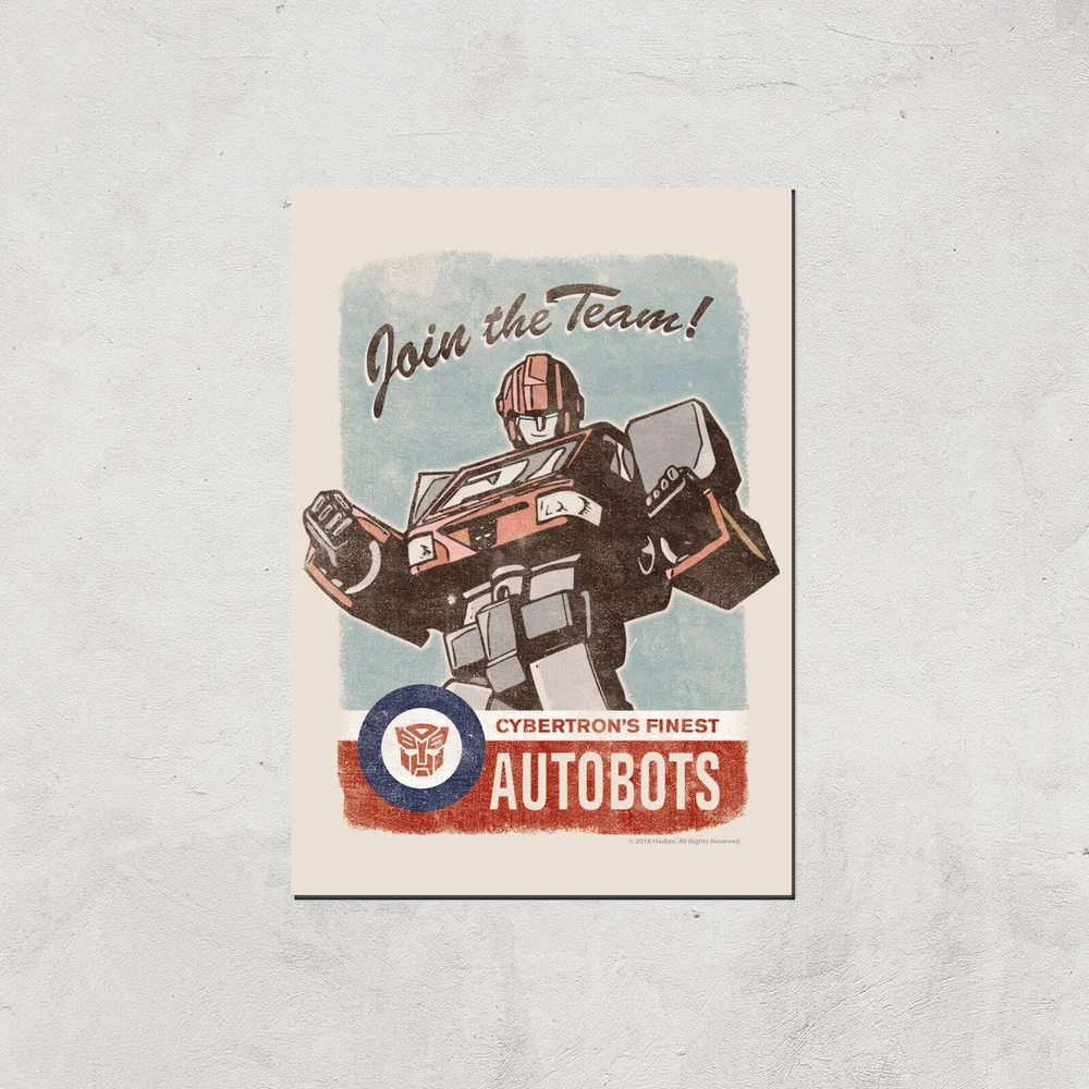Transformers Join The Team Art Print - A4 - Print Only Image 1