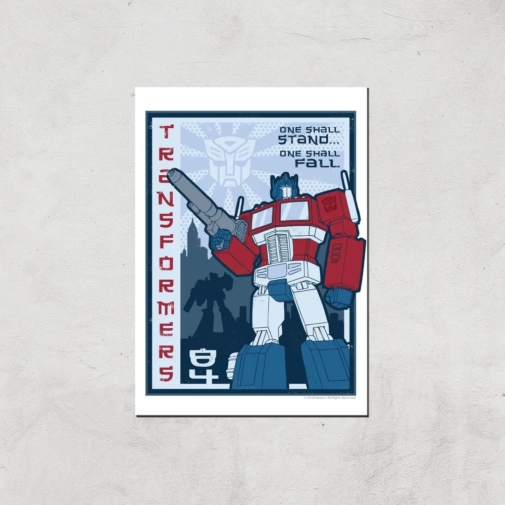 Transformers One Shall Stand Poster Art Print - A4 - Print Only Image 1