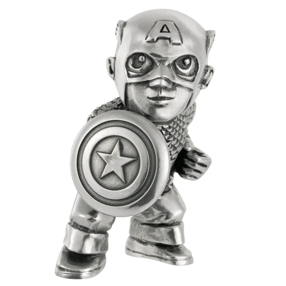 Royal Selangor Marvel Captain America Pewter Miniature Figurine 5cm Image 1