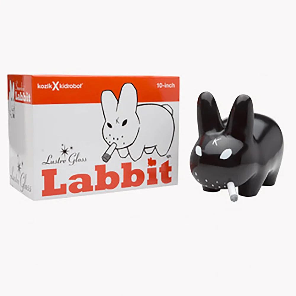 Kidrobot Frank Kozik Smorkin' Labbit 10 Inch Vinyl Glossy Black Edition Image 1