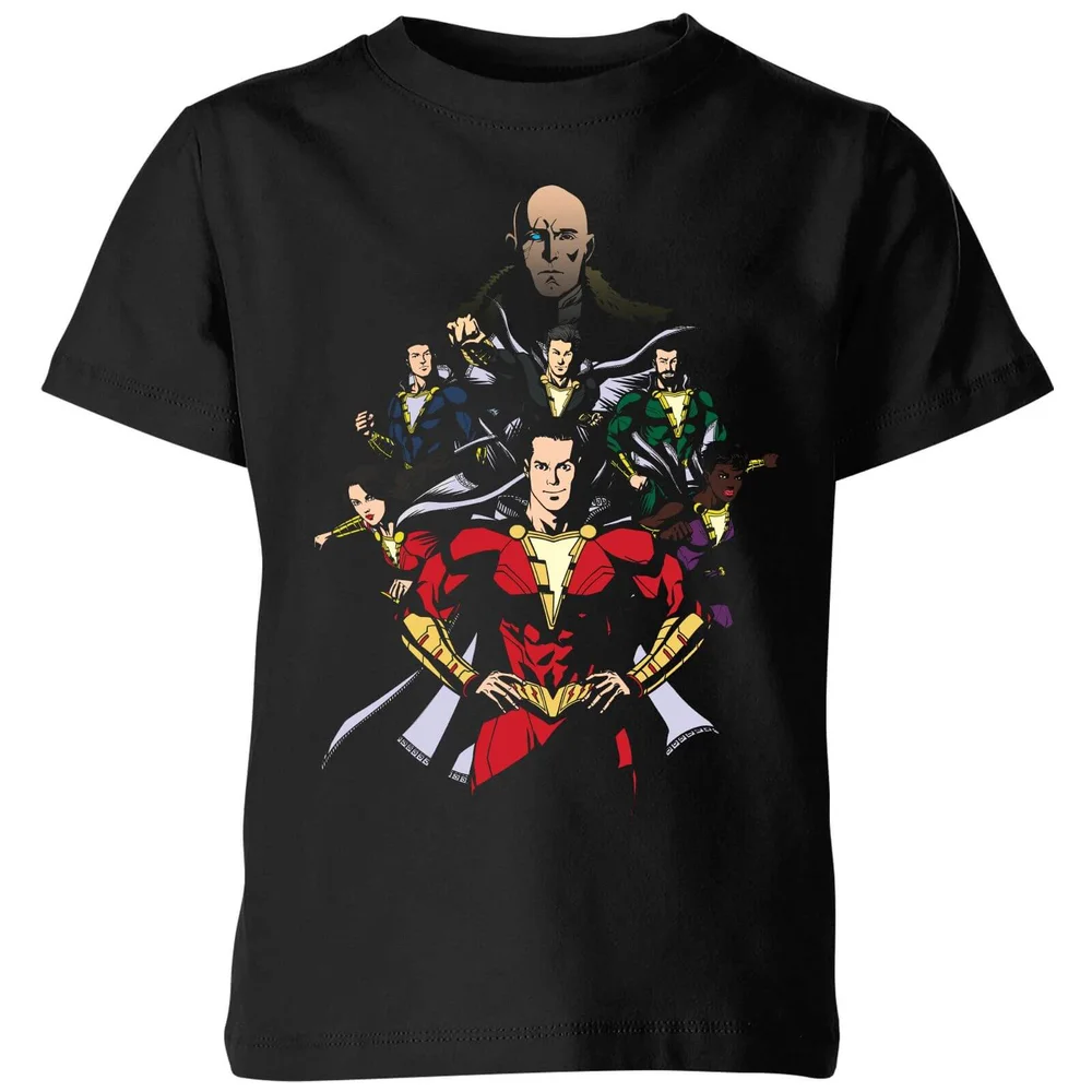 Shazam Team Up Kids' T-Shirt - Black - 3-4 Years Image 1