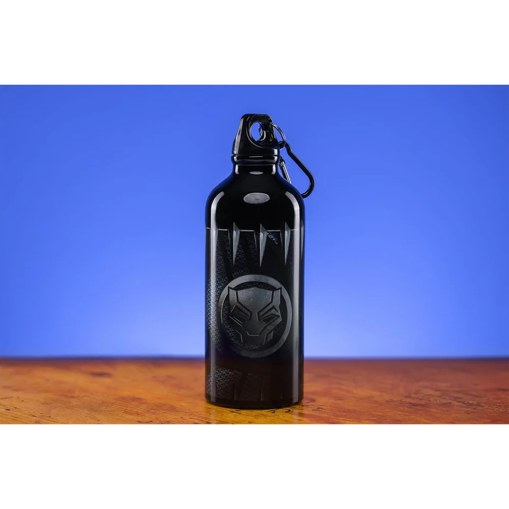Black Panther Metal Water Bottle Image 1