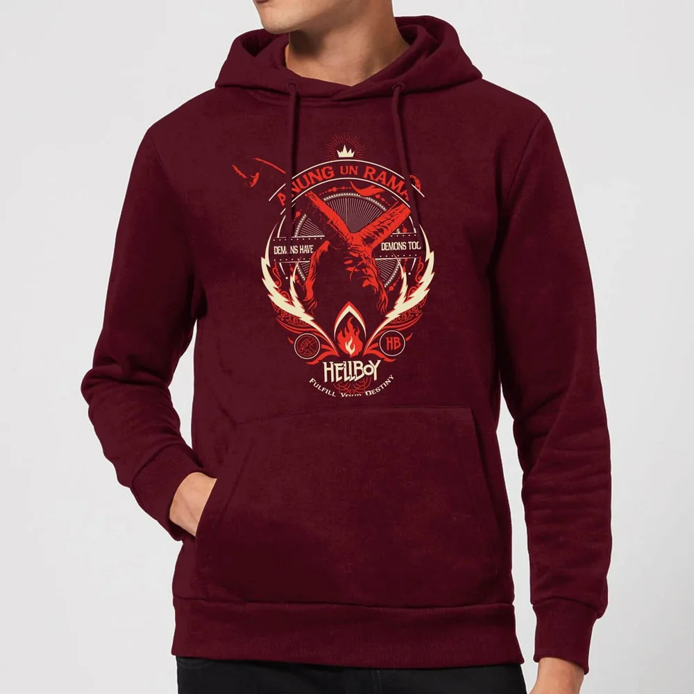 Hellboy Anung Un Rama Hoodie - Burgundy - XL Image 1