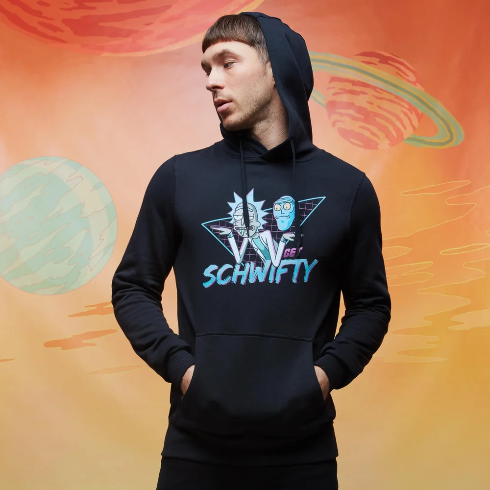 Rick and Morty Get Schwifty Hoodie - Black - S Image 1