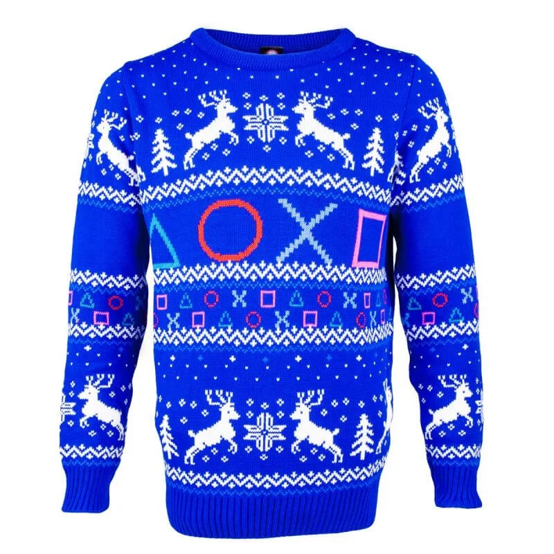 PlayStation Official Symbols Knitted Christmas Jumper - XL Image 1