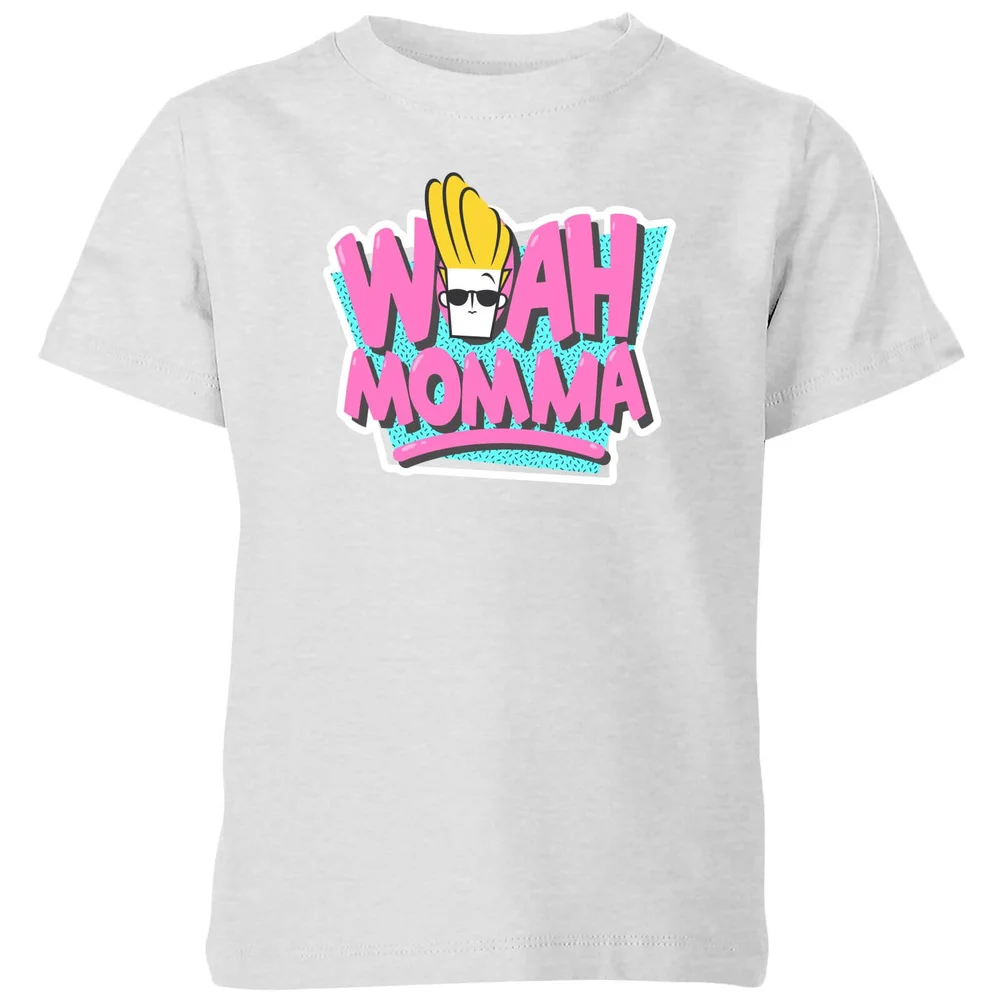 Cartoon Network Spin-Off Johnny Bravo Woah Momma 90's Kids' T-Shirt - Grey - 3-4 Years Image 1
