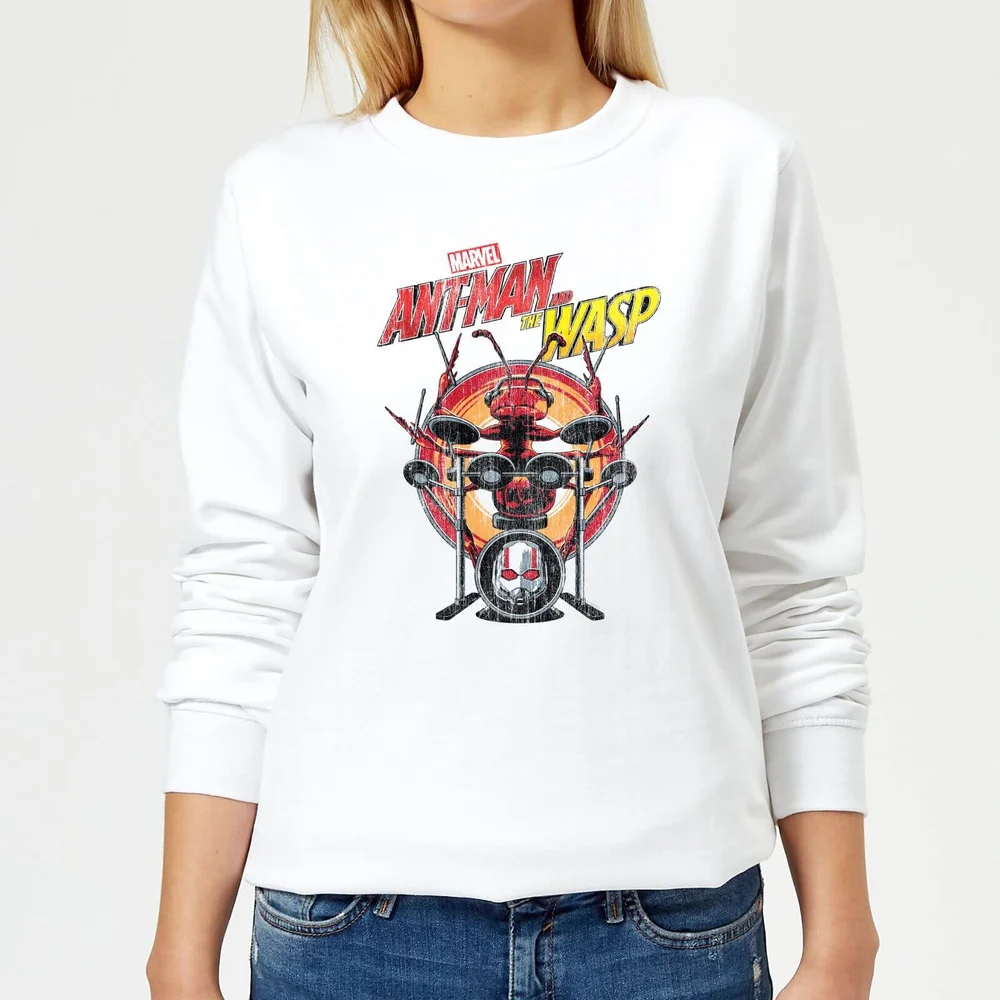 Marvel Drummer Ant Women's Sweatshirt - White - XS Image 1