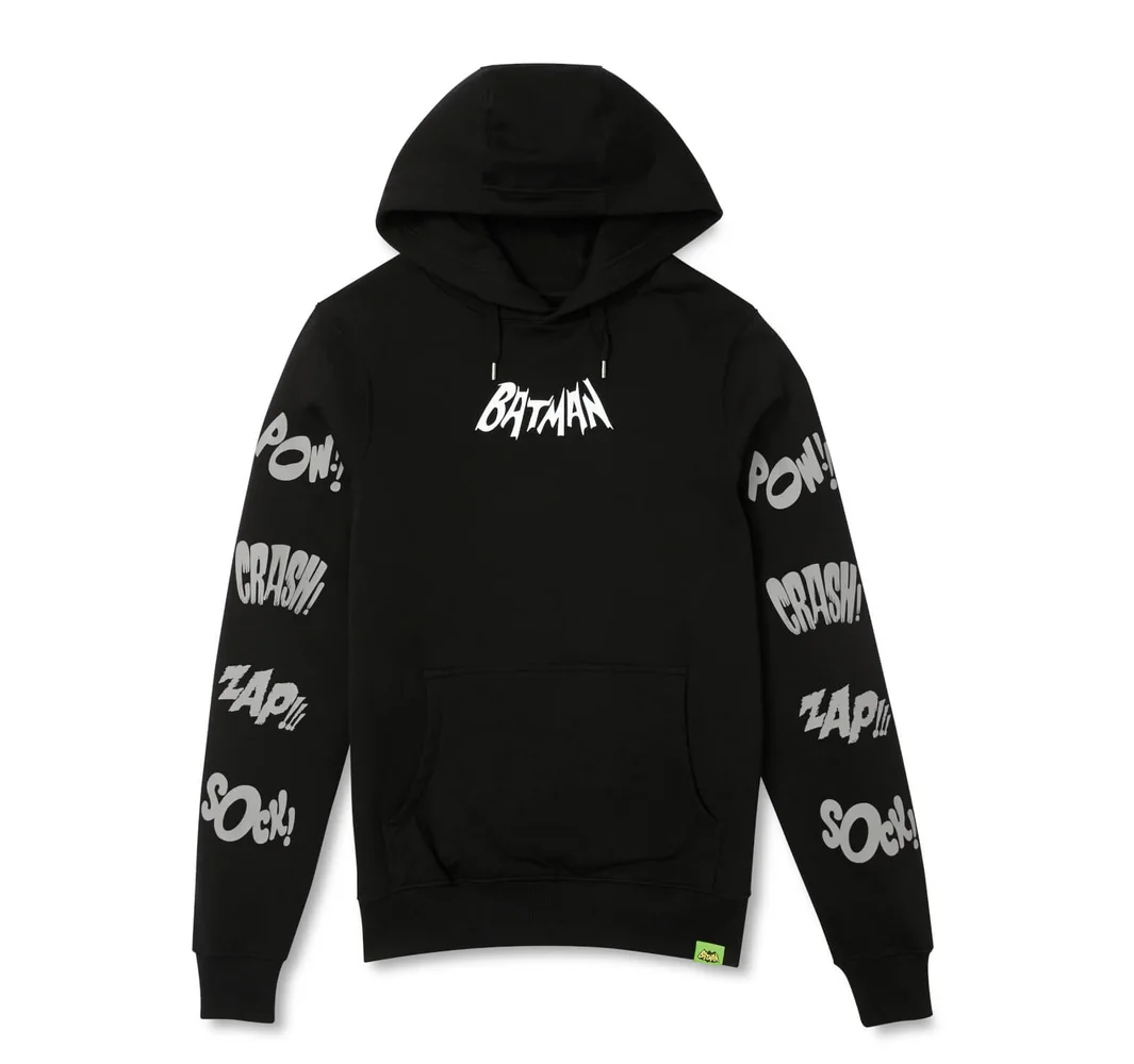 Batman Surf Pow! Crash! Hoodie - Black - S Image 1