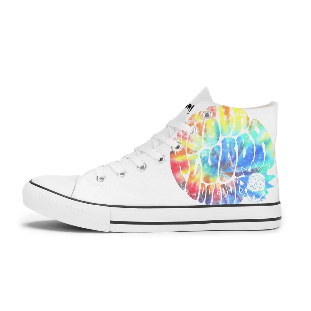 Rick and Morty Wubba Lubba Dub Dub Rainbow Shoes - White - UK 6.5 / EU 40 - White Image 1