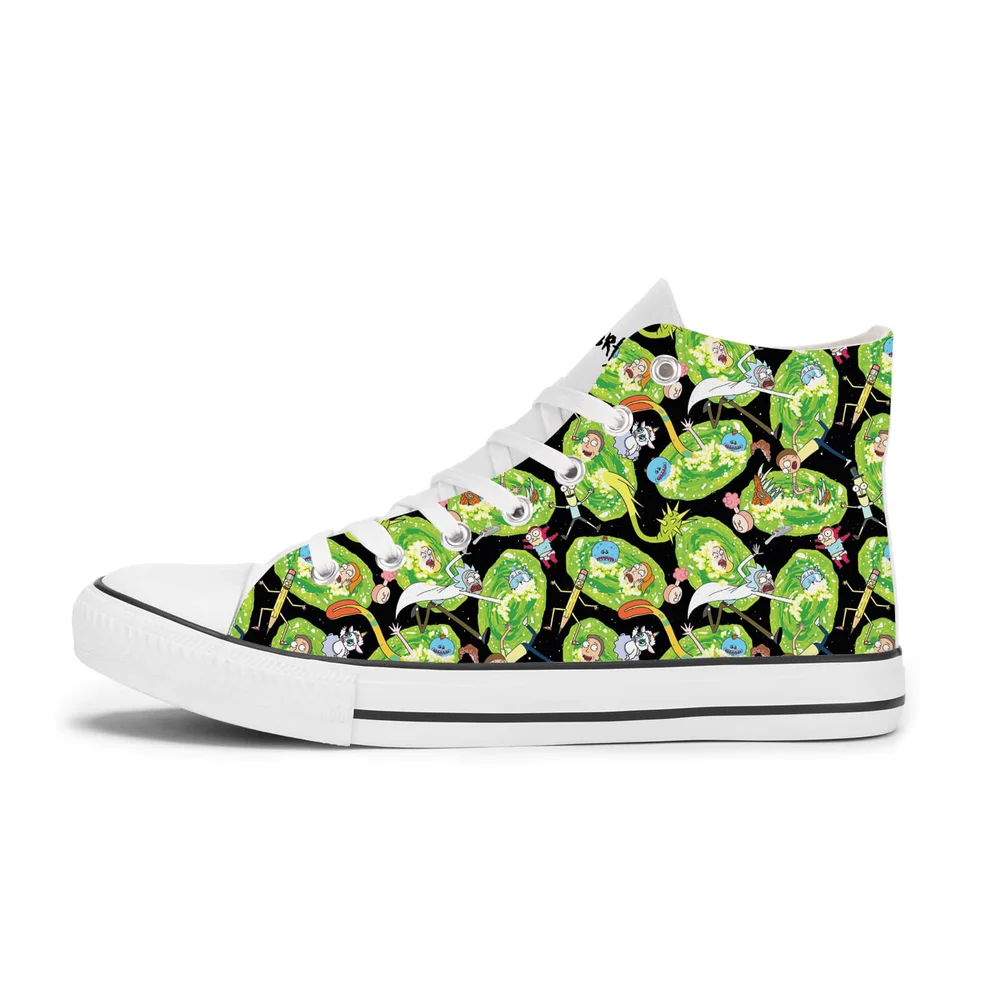 Rick and Morty Portal Shoes - White - UK 6.5 / EU 40 - White Image 1