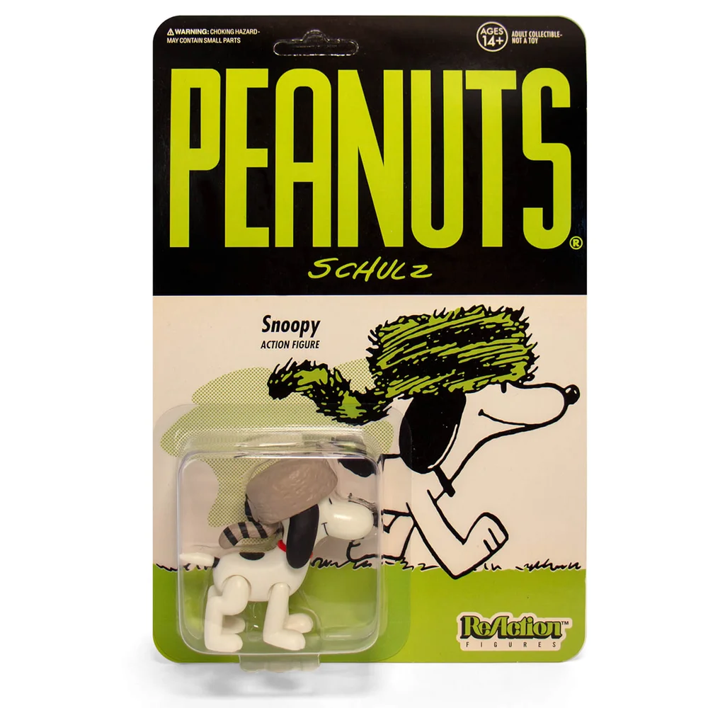 Super7 Peanuts ReAction Figure - Raccoon Hat Snoopy Image 1