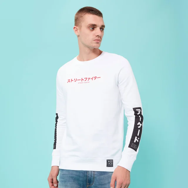 Street Fighter Arcade Line Up Unisex Sweatshirt - White