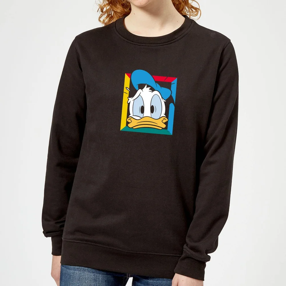Disney Donald Face Women's Sweatshirt - Black - XS Image 1