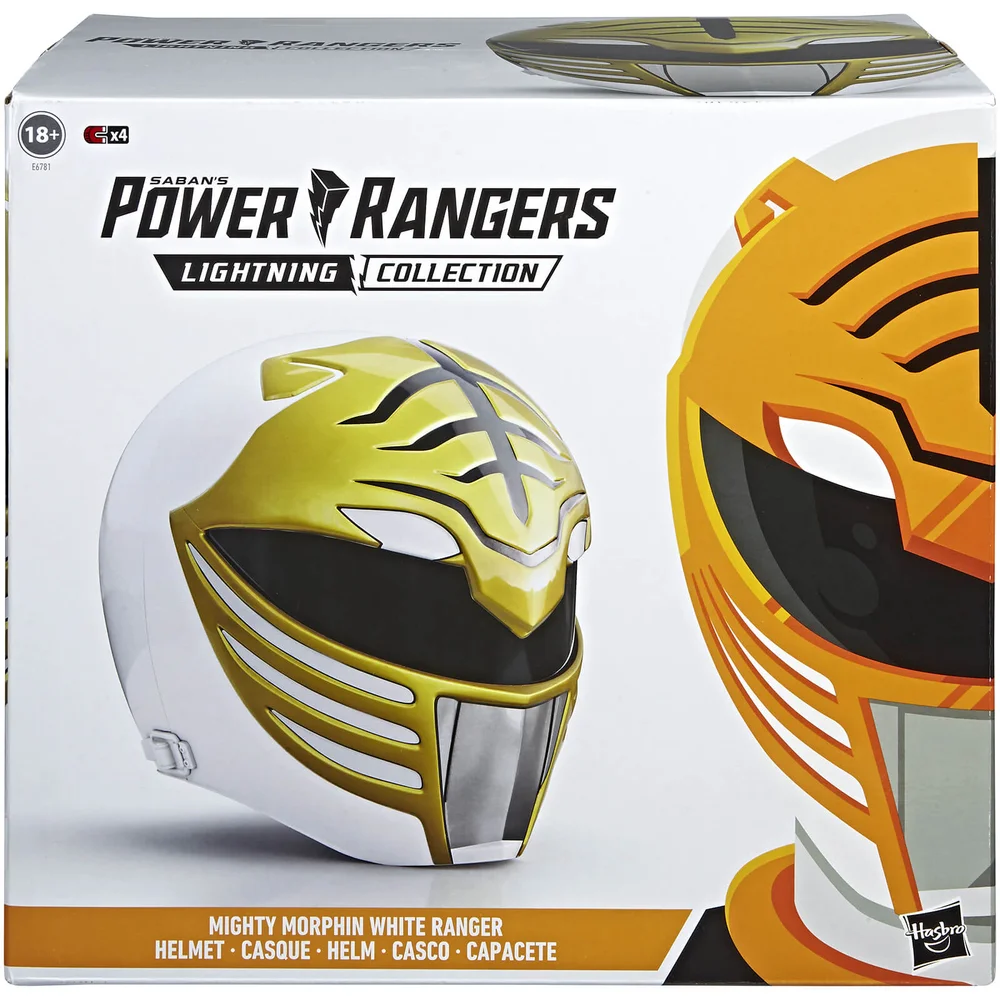 Hasbro Power Rangers Lightning Collection Mighty Morphin White Ranger Helmet 1:1 Replica Image 1