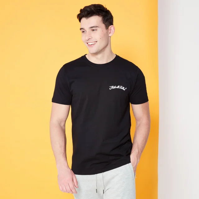 Looney Tunes Kaboom Collection That's all Folks Embroidered Men's T-Shirt - Black