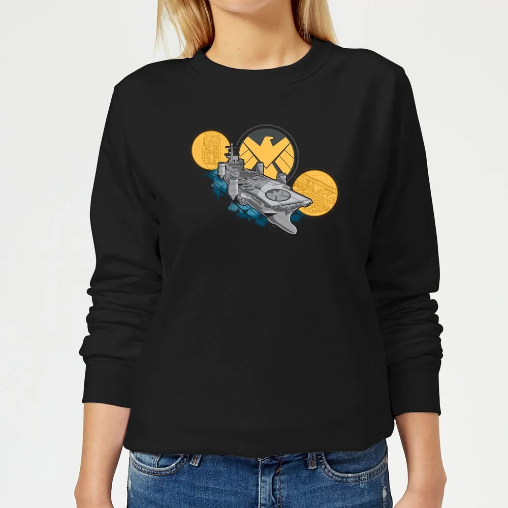 Marvel S.H.I.E.L.D. Helicarrier Women's Sweatshirt - Black - XS Image 1