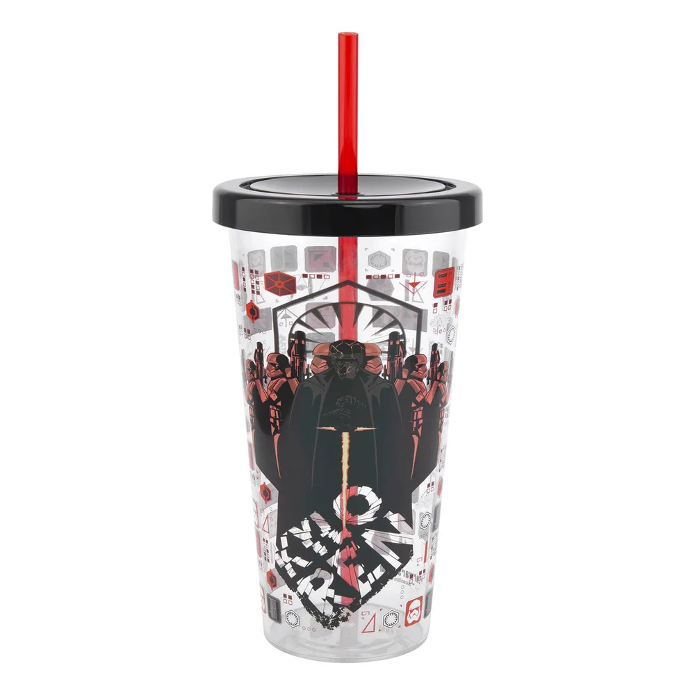 Star Wars Episode 9 Plastic Cup and Straw Image 1
