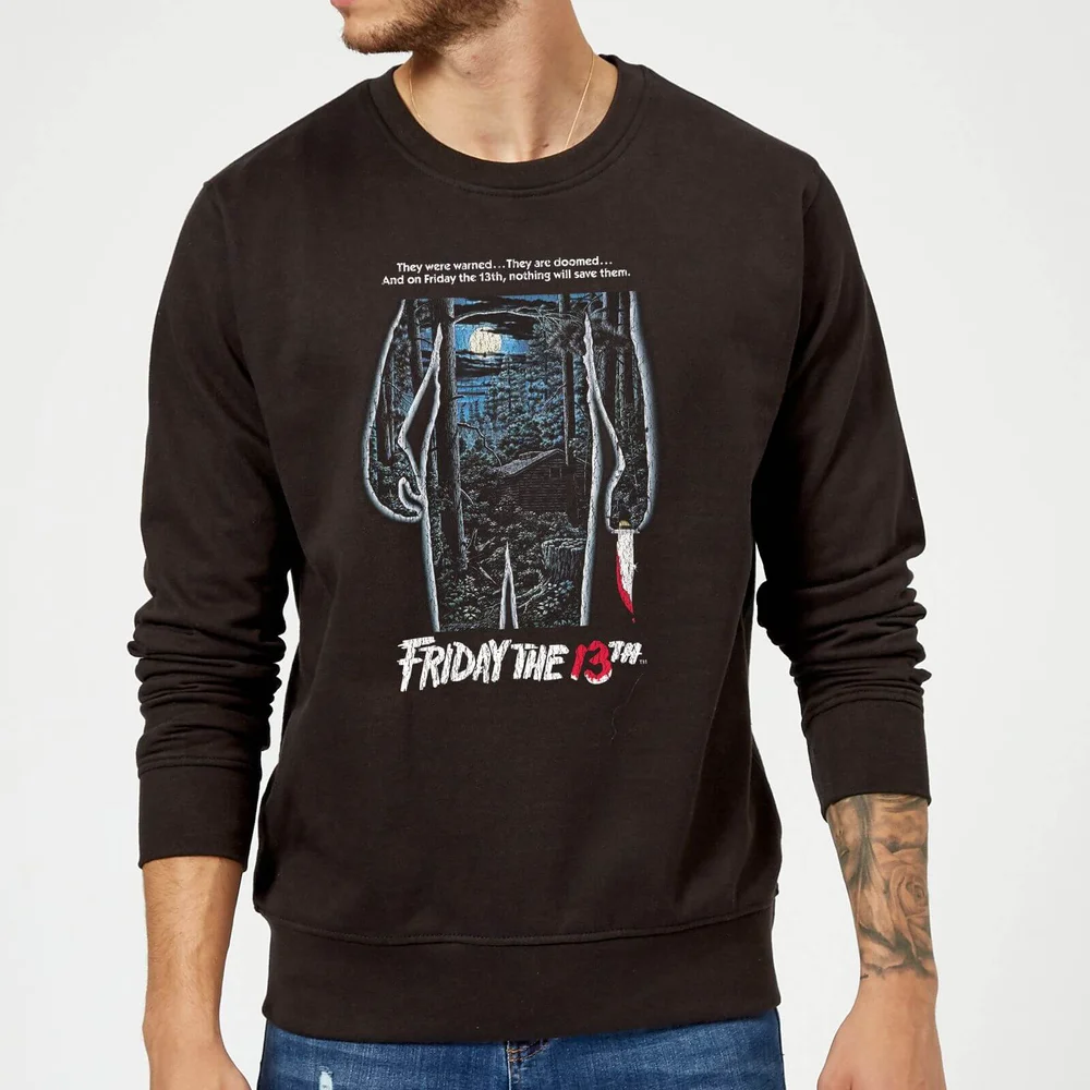 Friday the 13th Vintage Poster Sweatshirt - Black - S Image 1