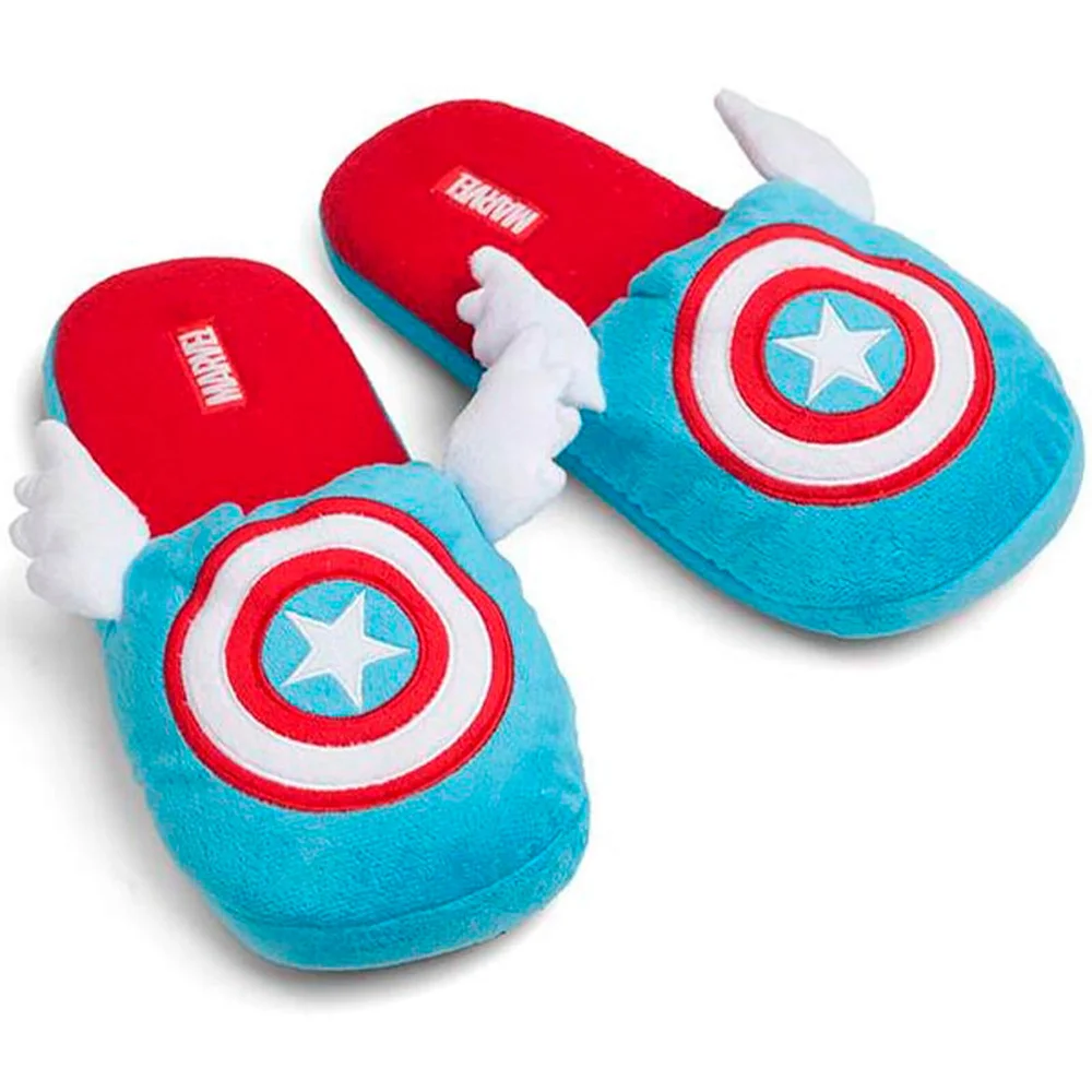 Marvel Captain America Winged Slippers - L-XL Image 1
