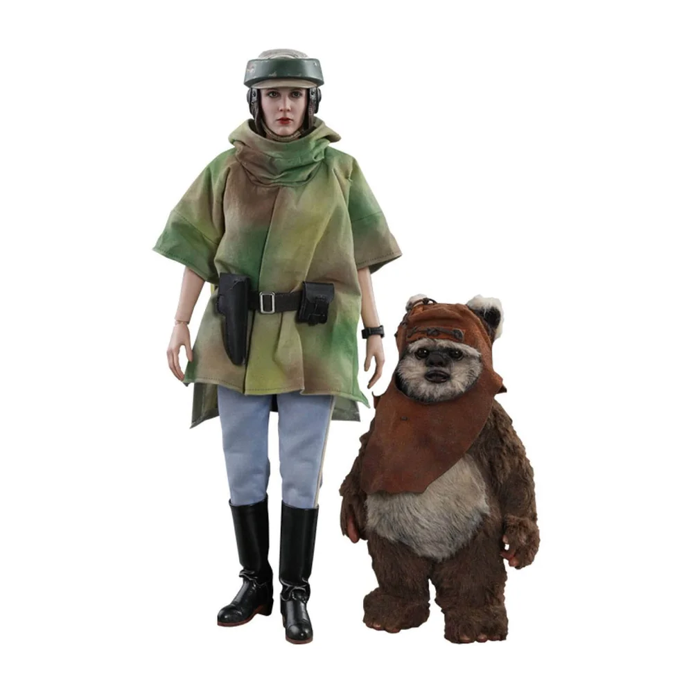 Hot Toys Star Wars Episode VI Movie Masterpiece Action Figure 2-Pack 1/6 Princess Leia & Wicket 15-27cm Image 1