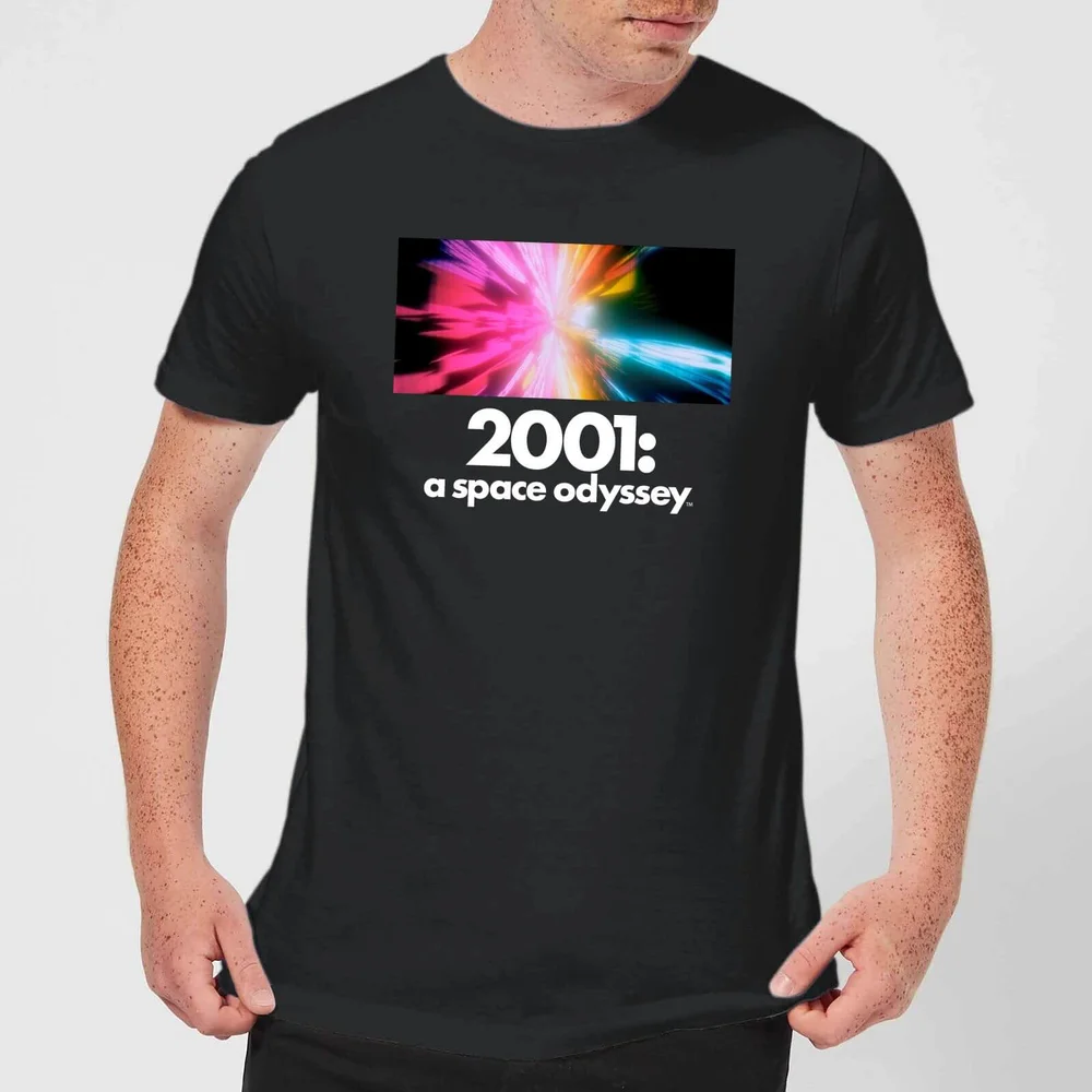 2001: A Space Odyssey Coloured Lights Men's T-Shirt - Black - S Image 1