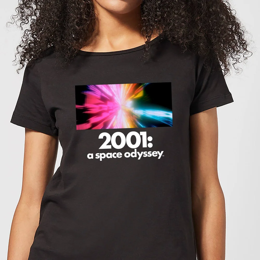 2001: A Space Odyssey Coloured Lights Women's T-Shirt - Black - S - Black Image 1