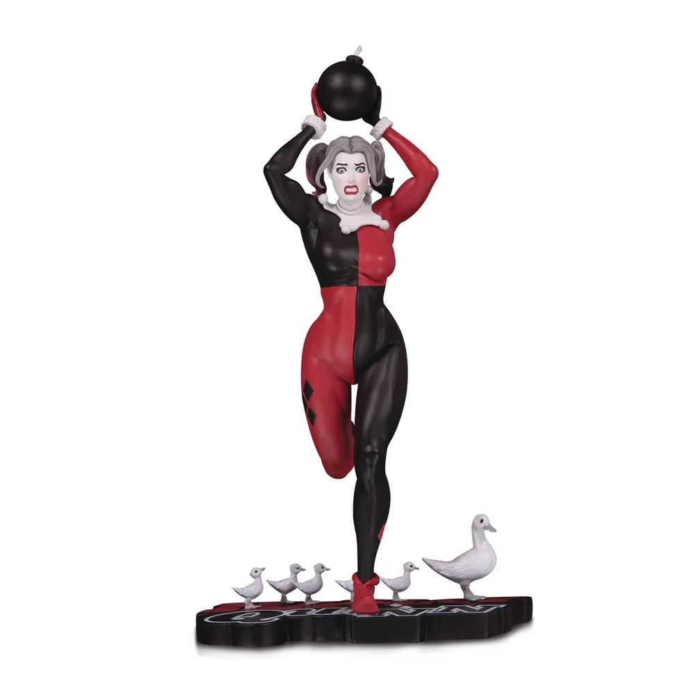 DC Collectibles Harley Quinn Red White & Black Statue By Frank Cho Image 1