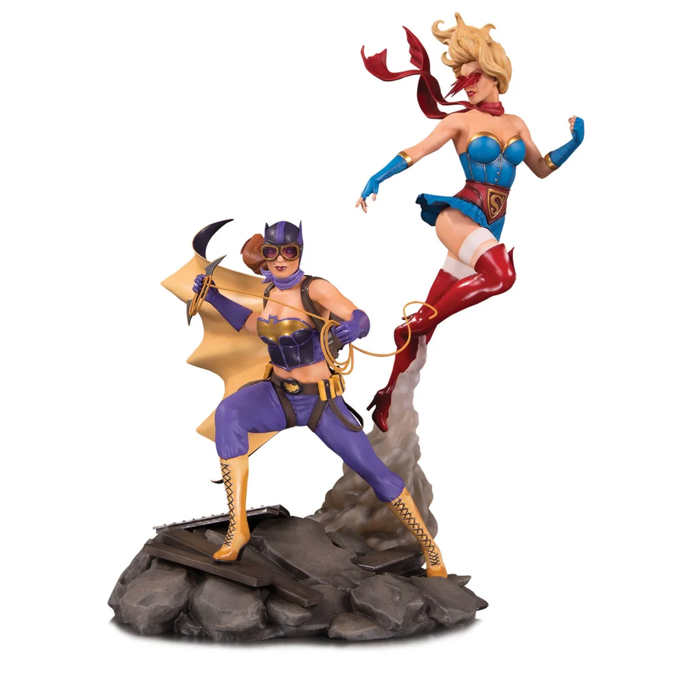 DC Collectibles DC Bombshells Batgirl & Supergirl Celebration Statue Image 1