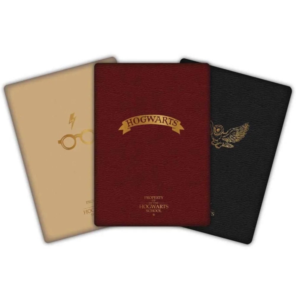 Harry Potter A6 Notebooks 3 Pack (Hogwarts Design) Image 1