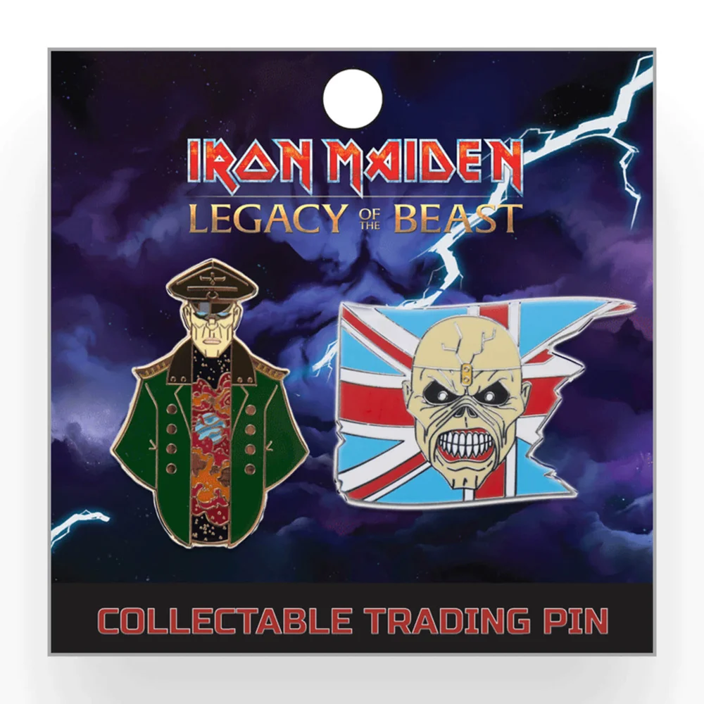 Iron Maiden Legacy of the Beast Lapel Pin - Corrupt General and Trooper Eddie Image 1