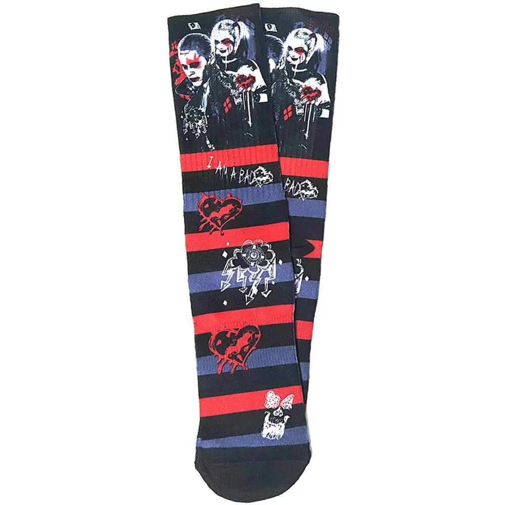 DC Comics Suicide Squad Crew Socks - Joker & Harley Quinn Image 1