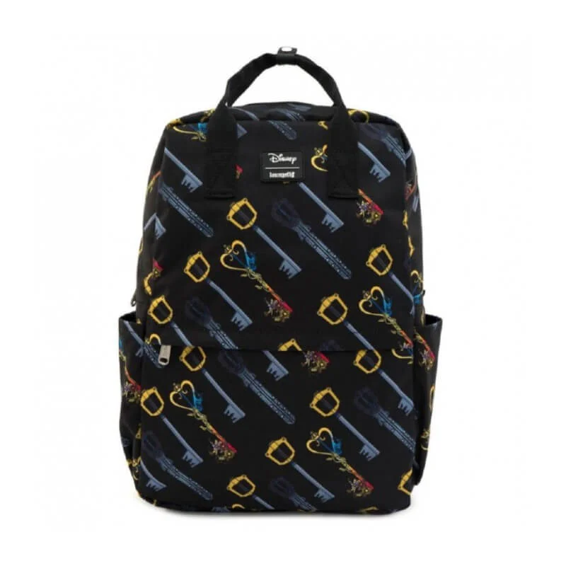 Loungefly Disney Kingdom Hearts Keys Aop Square Nylon Backpack Image 1