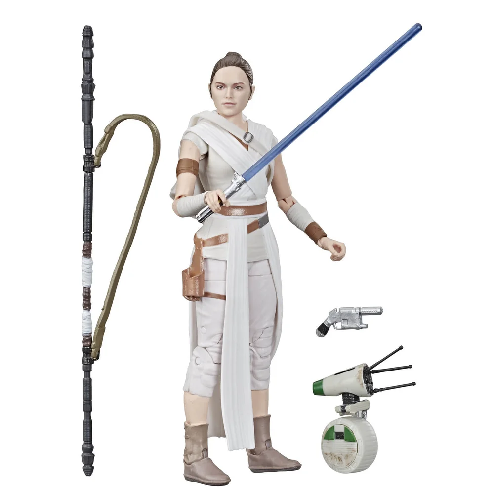 Hasbro Star Wars: The Rise of Skywalker The Black Series Rey and D-O 6 Inch Action Figures Image 1