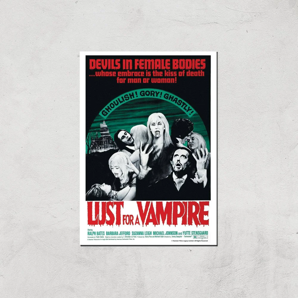 Devils In Female Bodies - Lust For A Vampire Giclee Art Print - A4 - Print Only Image 1