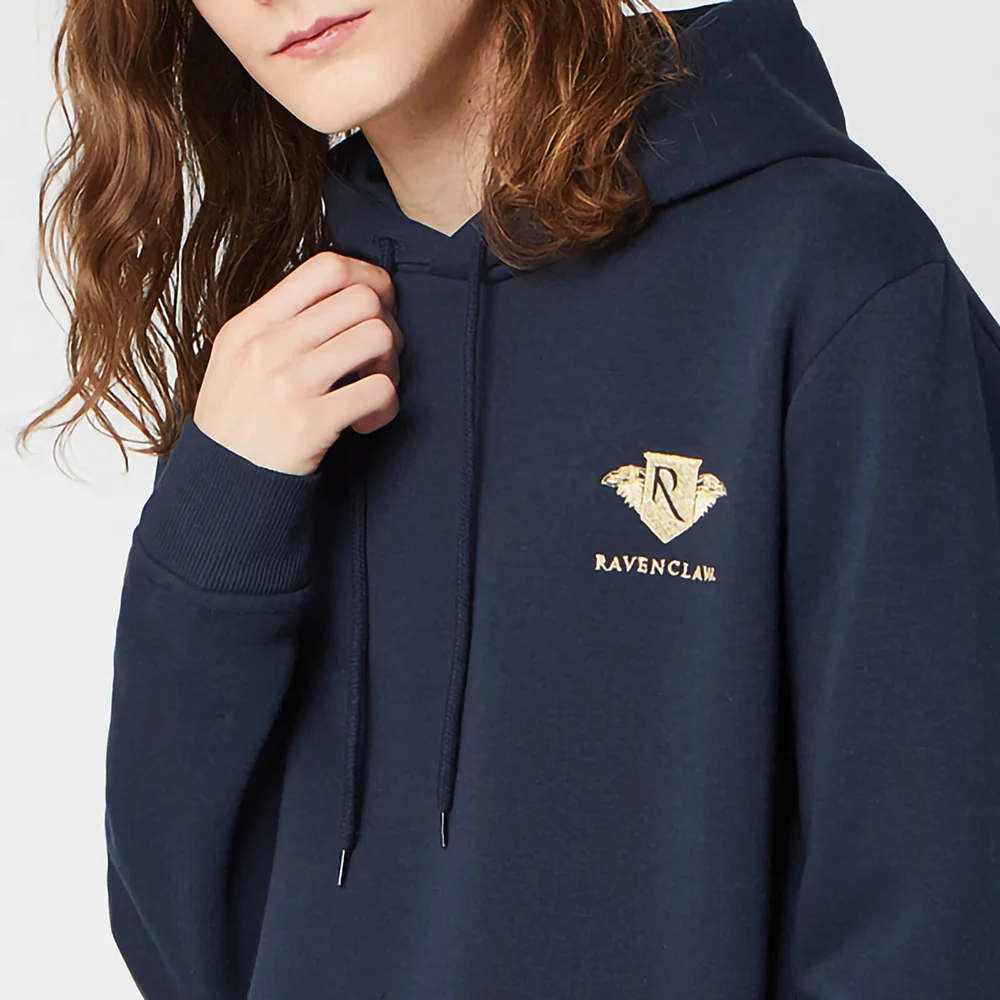 Harry Potter Ravenclaw Unisex Embroidered Hoodie - Navy - S Image 1