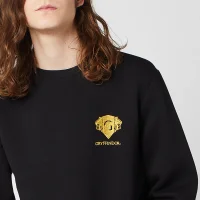 Harry Potter Gryffindor Unisex Embroidered Sweatshirt - Black