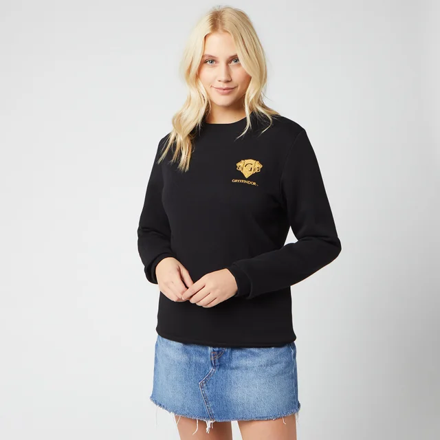 Harry Potter Gryffindor Unisex Embroidered Sweatshirt - Black