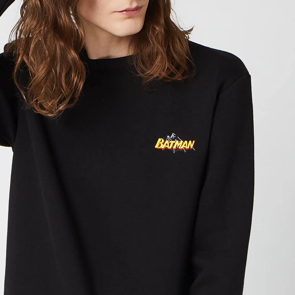 DC Batman Unisex Embroidered Sweatshirt - Black - S Image 1