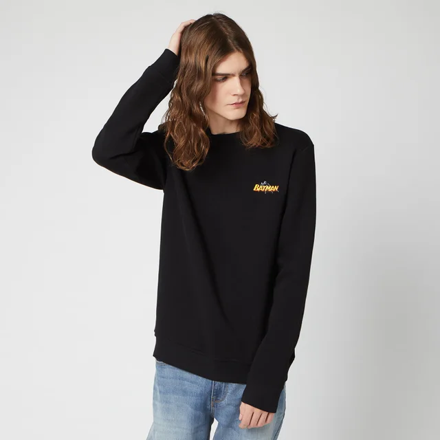 DC Batman Unisex Embroidered Sweatshirt - Black