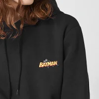 DC Batman Unisex Embroidered Hoodie - Black - undefined undefined