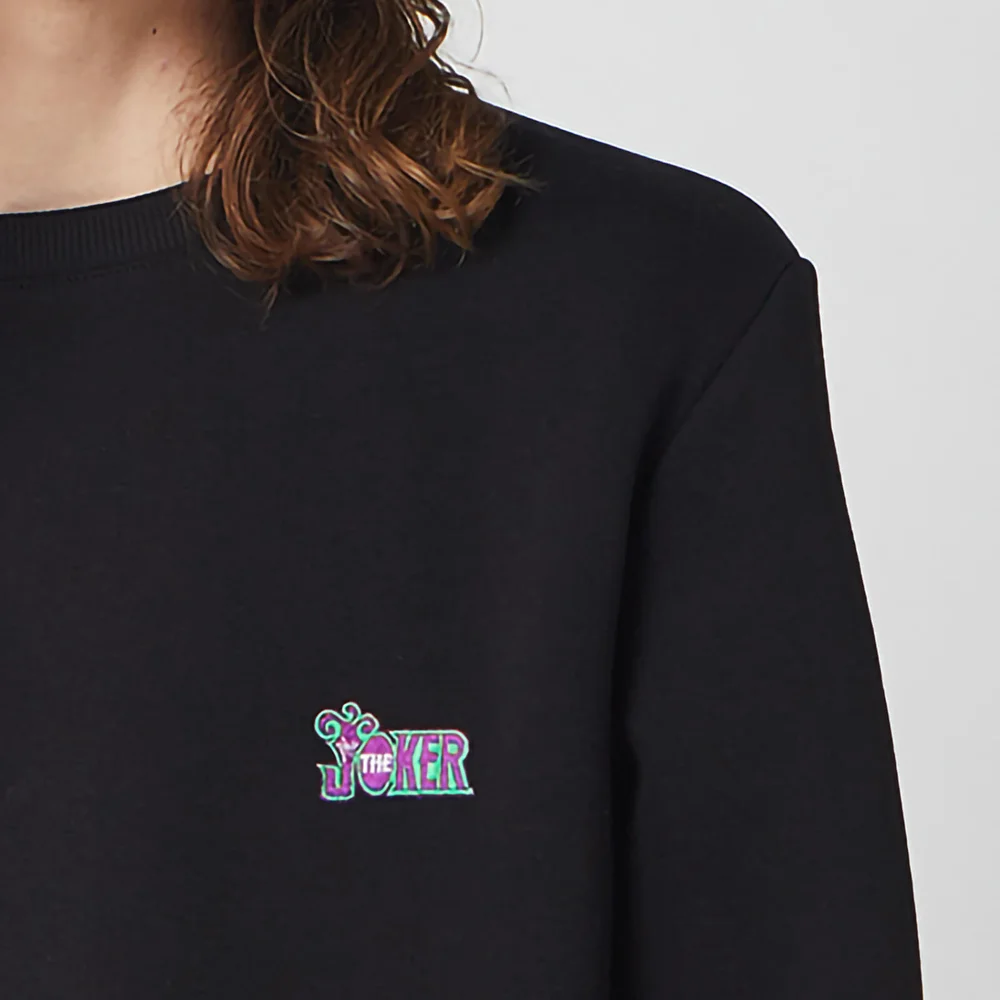 DC The Joker Unisex Embroidered Sweatshirt - Navy - S Image 1
