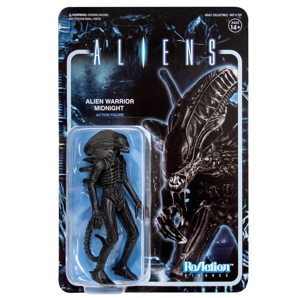 Super7 Aliens ReAction Figure - Alien Warrior Midnight Black Image 1