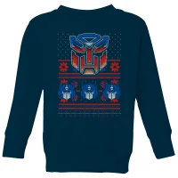 Autobots Classic Ugly Knit Kids' Christmas Jumper - Navy