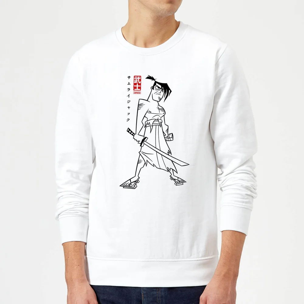 Samurai Jack Kanji Sweatshirt - White - S Image 1