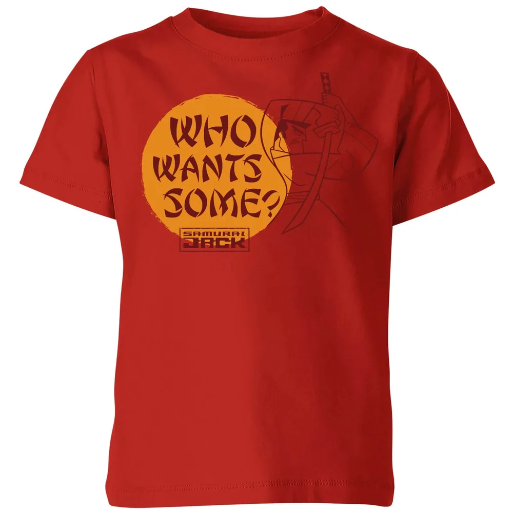 Samurai Jack Who Wants Some Kids' T-Shirt - Red - 3-4 Years Image 1