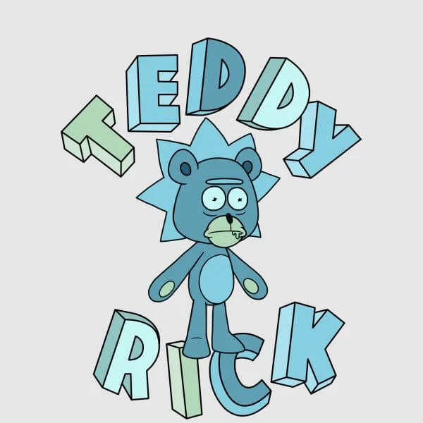 Rick and Morty Teddy Rick Women's T-Shirt - Grey
