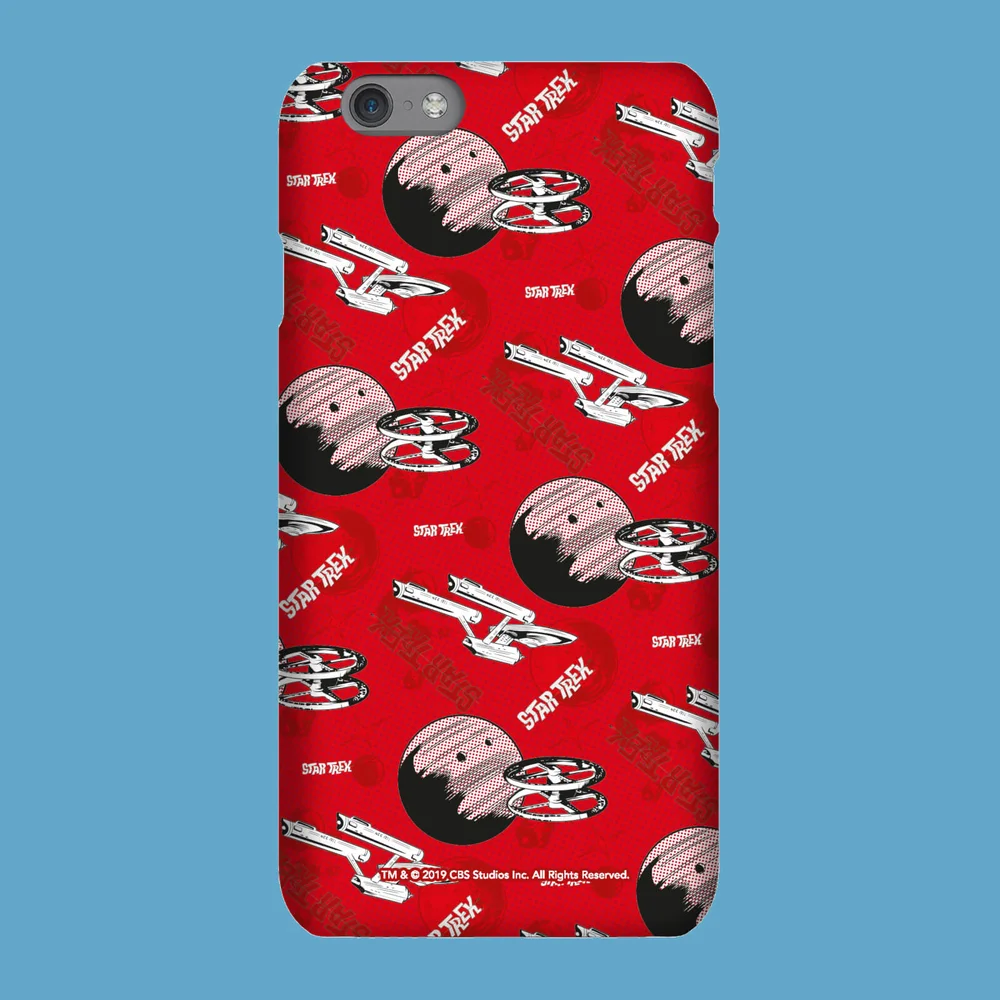 Red Retro Star Trek Phone Case for iPhone and Android - iPhone 5/5s - Snap Case - Matte Image 1