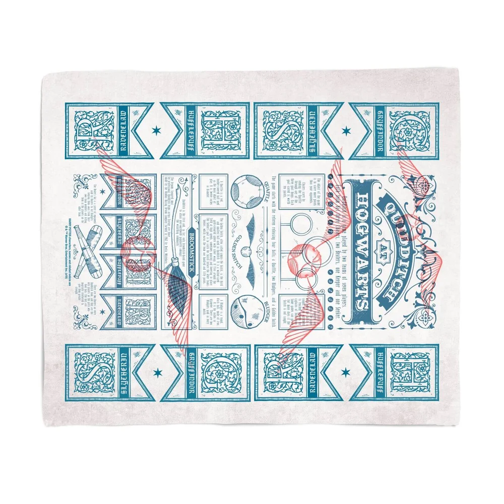 Harry Potter Quidditch Guide Fleece Blanket - M Image 1