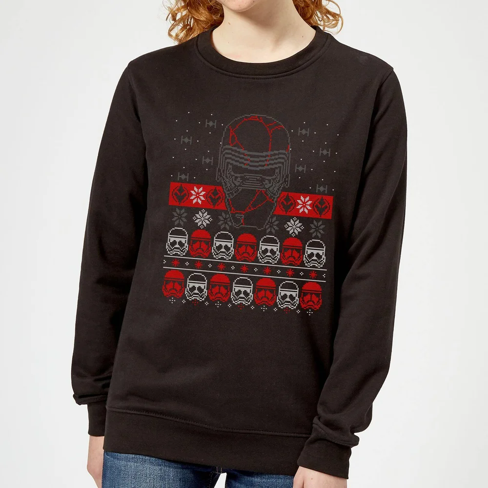 Star Wars Kylo Ren Ugly Holiday Women's Sweatshirt - Black - XS Image 1