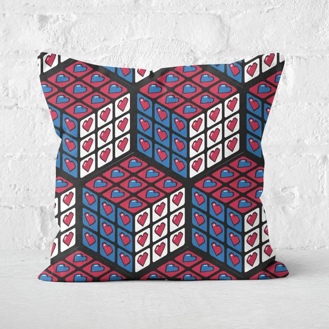 The Cube Club Repeat Love Cube Cushion Square Cushion